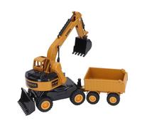 Qudinip 1:55 RC Excavator Model, Durable Inertia Assisted Gliding Toy for Kids, Improve Cognition and Hand Eye Coordination, Alloy Construction Vehicle (Excavator)