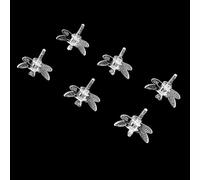 Qudinip 100Pcs Garden Stem Clips Cute Design Plastic Clips for Supporting Orchids Tomatoes Melons 1.38x1.38inch (Transparent White)