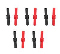 Qudinip 10Pcs U22 4mm Banana Plug Coupler Durable Electrical Testing Adapter for Power Measurements Red Black PVC 42mm