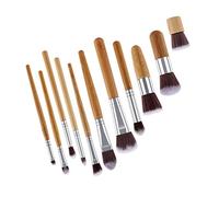 Qudinip 11Pcs Bamboo Handle Makeup Brushes Set Soft and Strong for