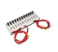 Qudinip 12 Gang Rocker Switch Panel Durable Stainless Steel ON Off Toggle Switch for Racing Cars Boats and Trucks