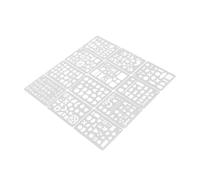 Qudinip 12PCS Plastic Drawing Stencils Set for Kids Art Crafts and Scrapbooking with Numbers Shapes and Patterns