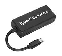 Qudinip 2/1 to Type-C Adapter Compact Lightweight Converter for Notebooks Mobile Phones 65W Fast Charging (Black)
