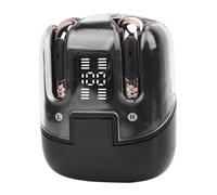 Qudinip 2 Pack Wireless Earbuds LED Display Low Latency Bluetooth 5.4 for Couples 24 Hour Battery Life PC ABS Material (Black)