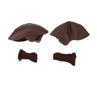 Qudinip 2 Pcs Latex Bald Head Wig Cap, Stretchable Bald Cap for Cosplay Halloween Makeup, with Elastic Latex for Kids Teens Adults (Brown)