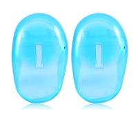 Qudinip 2pcs Blue Ear Cover Shield, Plastic Guard Protects Earmuffs From Hair Dye Rinses Easily, with Bright Color for Home Personal Use or Hairdressing Salon