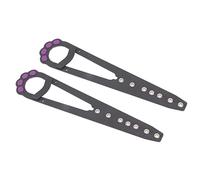 Qudinip 2pcs Cat Door Holder Latch, Adjustable Cat Door Stopper with 7 Holes for Pet Safety, Stainless Steel Retractable Latch for Keeping Dogs Out (Black)