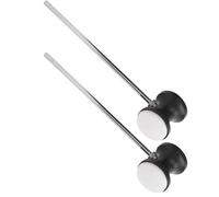 Qudinip 2Pcs Drum Pedal Beater Mallet, Round Felt Head Stainless Steel Handle Replacement Part, with Strict Quality Control, for Bass Drum Percussion Instrument Accessories