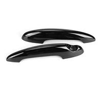 Qudinip 2pcs Exterior Door Handle Trim Glossy Black Stylish Protectors for Mini One R50 R53 R56 and More