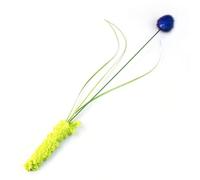 Qudinip 2PCS Interactive Cat Wand Toy Soft Plush with Realistic Grass for Kittens and Cats Exercise and Playtime (Blue)