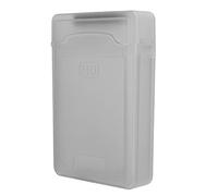 Qudinip 3.5in Hard Disk Protection Box Shockproof Anti-Static Storage Case for Safe HDD/SSD Organization - Transparent ABS Material (Gray)