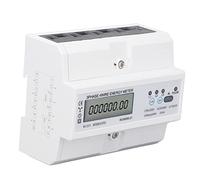 Qudinip 3 Phase 4 Wire Electronic Energy Meter with LCD Display and Remote Control for Industrial Use - Durable Plastic Construction 380V