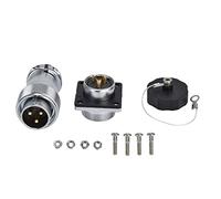 Qudinip 3 Pin Aviation Connector, Zinc Alloy High Strength with Stable Electrical Performance, for Aviation Navigation Sealing Electronic Equipment Data Acquisition Systems