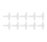 Qudinip 3 Way Plastic Fitting Durable Tee Barb Fitting for Processing Food and Beverage 10 Pcs (T tee 3.2)
