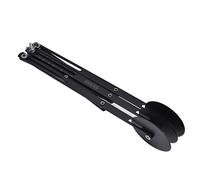 Qudinip 3 Wheel Stainless Steel Pastry Cutter Adjustable Cutter for Pizza Baking and Dough Preparation Kitchen Supplies (Black Non-Stick)