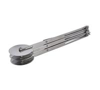 Qudinip 3 Wheel Stainless Steel Pastry Cutter Adjustable Cutter for Pizza Baking and Dough Preparation Kitchen Supplies (Stainless Steel Style)