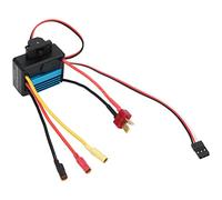 Qudinip 35A Brushless ESC with Improved Throttle Response for 1/18 Remote Control Car, Durable Metal + Electronic Components (Blue)