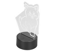 Qudinip 3D Cat Lamp Cute Adjustable Colors 3D Night Light for Kids Bedroom Acrylic Design 7 Colors 205g
