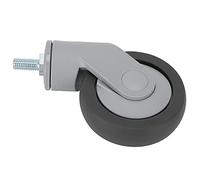 Qudinip 4in TPR Silent Caster Wheels with M12 Thread Stem for Smooth Movement Furniture Accessories - High Load Capacity, 100mm Diameter, Pack of 1