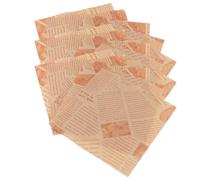 Qudinip 500 Sheets Grease Proof Wrapping Paper Non Stick for Frying Baking Foods Safely (Cowhide Color Newspaper Printing)