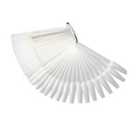 Qudinip 50pcs Nail Art Tips Sticks, Durable Portable Color Card for Nail Polish Display, Ideal and Beginners (Ordinary)