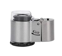 Qudinip 50X Microscope Magnifier Portable with LED Light for Jewelry Appraisal and Currency Detection, ABS Material