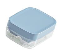 Qudinip 6 Compartment Mini Ice Tray, Spill Proof Design, Easy Cube (Blue)