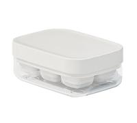 Qudinip 6 Compartment Mini Ice Tray, Spill Proof Design, Easy Cube (White)