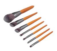 Qudinip 7pcs Makeup Brushes Set Super Soft Fiber for Blending and Precise Application, Ideal for Everyday Use, Wood Handles, 7 Units