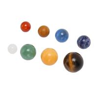 Qudinip 8 Pcs Premium Crystal Stone Solar System Planets Stress Balls for Kids Education Meditation