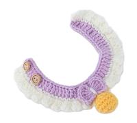Qudinip Adjustable Duck Collar for Cute Pet Chickens Ducks Geese Pink Purple Woolen Decorative Accessories 1 Piece (XS)