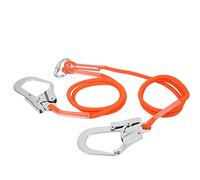 Qudinip Aerial Work Safety Belt High Strength Protective Lanyard for Outdoor Construction 1.6m Durable Nylon Steel 1PC