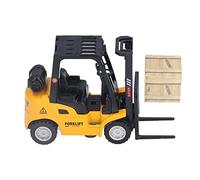 Qudinip Alloy Forklift Toy, Engineering Vehicle Model, Die-Cast Forklift Vehicle Construction Toy with Liftable Design and Pull Back Function for Kids 3 Years Old and Up