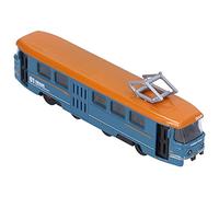 Qudinip Alloy Pull Back Bus Toy for Kids, High Simulation Design with Light and Sound Functions, 18 X 4 X 3cm (Blue)