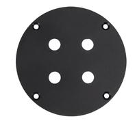 Qudinip Audio Wall Plate, Aluminum Alloy Speaker Binding Post Wall Terminal Panel with Dual 1/4 in Headphone Jacks, for Speaker Cabinet Car Home Bar (Black)
