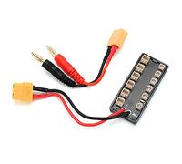 Qudinip B6 Lithium Battery Charging Board, Versatile Parallel Connect Plate, Charges 6 Batteries for RC Models, Durable 100 X 63 X 25mm