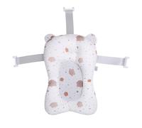 Qudinip Baby Bath Cushion, Slip Resistant Adjustable Breathable Net Floating Infant Bath Pillow for Newborn Toddler Comfortable Safe Bathing (White)