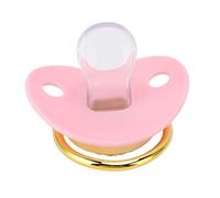 Qudinip Baby Pacifier, Ultra Light Soft Silicone Pacifier for 6-18 Months Infant with Ergonomic Design & Pediatric Expert Support BPA Safe Non- Odorless (M Pink)