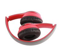 Qudinip Bluetooth Headset Heavy Bass Foldable Ergonomic Wireless Earphone for Students Home Office 1 X (Red)