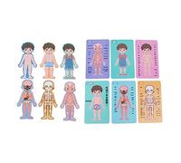 Qudinip Body Structure Puzzle Toy for Kids Educational Jigsaw Puzzle Enhances Thinking Skills Made of Safe Wood 30 Puzzles (MG-Boy Body Structure)
