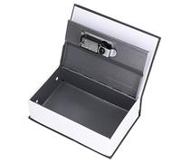 Qudinip Book Shaped Steel Safe with Password Lock, Classic Secret Book Safe for Valuables Storage At Home, Steel Plate Construction (Black)
