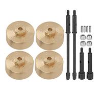 Qudinip Brass Counterweight Set for Improved Balance Durable for Axial SCX24 90081 1/24 RC Car Golden Wear-Resistant 4 Pieces