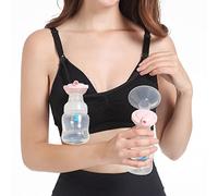 Qudinip Breast Pump Bra Hands Free Comfortable Design for Discreet Pumping and Nursing for Moms Nylon Material Black (XL)