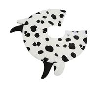 Qudinip Cat Elizabeth Cone Adjustable Cartoon Cow Pattern Soft Recovery Collar for Dogs and Cats After Surgery Holiday Parties (M Neck circumference 20-26cm Depth 13cm)