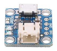 Qudinip Charging Module Micro-B Interface for LiPoly/LiIon Batteries, Compact 5V Input Charger for Easy Installation, Set of 1 Module and Pin