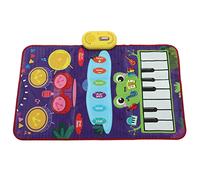 Qudinip Children Music Mat with Touch Features for Dance and Learning Fun - Portable Jazz Drums and Piano Blanket for Kids - 80 X 58cm Polyester