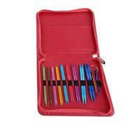Qudinip Circular Knitting Needle Set, Colorful Square Aluminum Needles with 9 Sizes for Smooth Knitting Experience, 3.5-8mm