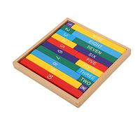 Qudinip Colored Decimal Bar Educational Teaching Aids for Mathematics Learning Suitable for Home and Schools Beech Wood 19 Pieces (Professional version of colorful decimal sticks)