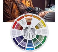 Qudinip Colour Guide Wheel, 12 Colors Double Sided Rollers with Complementary Color Schemes, for Painting Tattoo Design Makeup Art Crafts Home Design, 2 Pcs 23cm 14cm Color Mixing