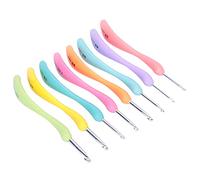 Qudinip Crochet Hook Ergonomic 8pcs Set Multicolor Aluminum Needle for Comfortable Knitting At Home